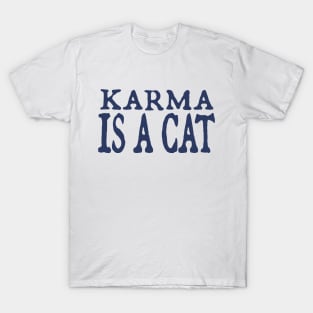 Karma is a Cat (navy) T-Shirt